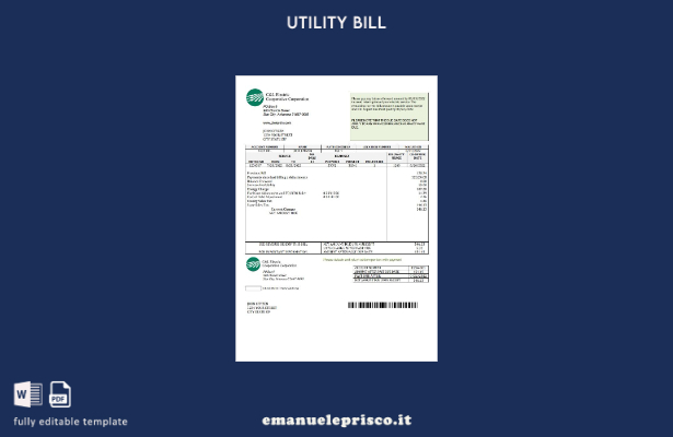 modello di bolletta delle utenze USA Arkansas C & L Electric Cooperative Corpora